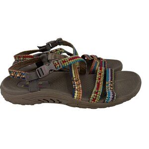 Skechers Reggae Strappy Sandals Womens 11 Multi Color Sporty Outdoor Lifestyle